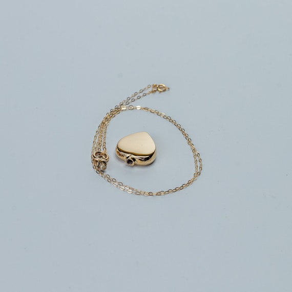 9ct Gold Small Vintage Style Heart Cremation Ashes Memorial Etsy