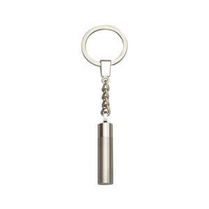 Plain Cylinder Urn Keyring Keychain - Memorial Ash Keepsake - Cremation Jewellery - Engraving Available