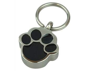 Paw Urn Keychain - Memorial Ash Keepsake Jewellery - Personalised Engraved