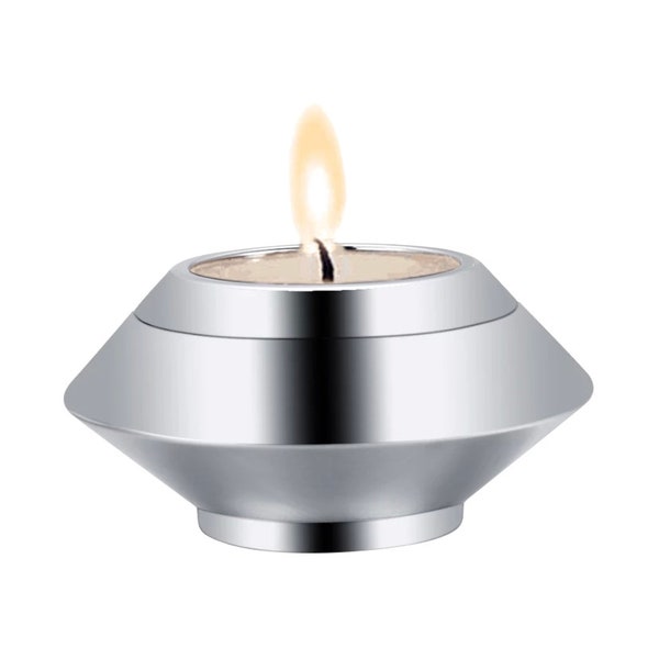 Miniatur-elegante Silber-Andenken-Urne mit Teelicht-Kerzenhalter für Asche Cremains