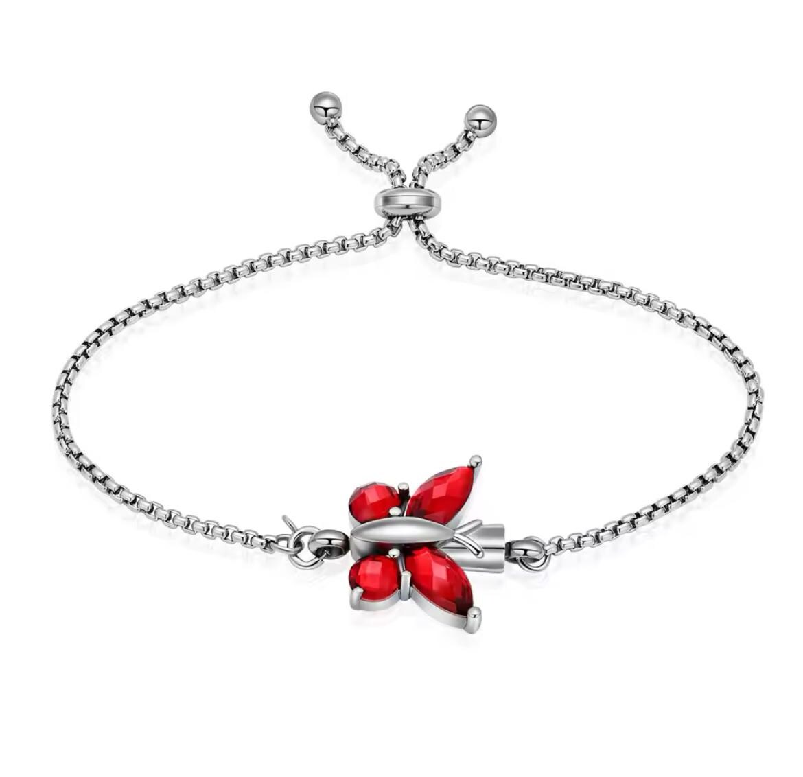 Bracciale Portaceneri Commemorativo A Farfalla Con Cristallo – In Acciaio Inox 316L, 20 Cm, Per Ceneri Funebri O Ricordi - 2
