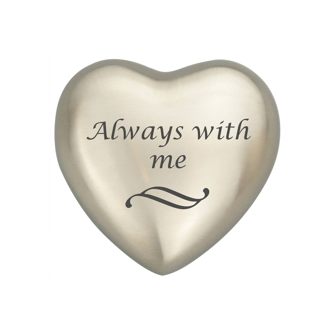 Always With Me Silver Heart Urn Keepsake for Ashes Cremation - Etsy