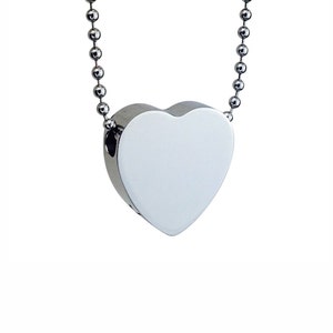 Heart Through Urn Pendant - Memorial Ash Keepsake Jewellery - Personalised Engraved