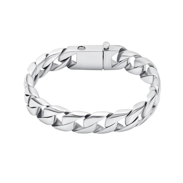 Stainless Steel Mens Motorcyle Chain Urn Bracelet - Memorial Ash Keepsake Jewellery - Personalised Engraved