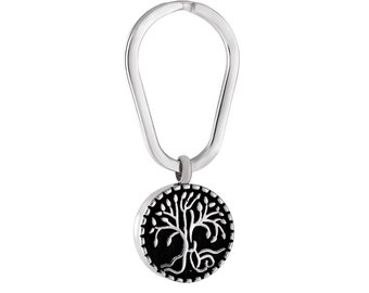 Tree of Life Urn Keychain - Memorial Ash Keepsake Jewellery - Personalised Engraved