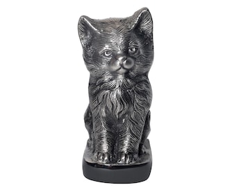 Silberne Haustierkatzen-Urne für Haustier-Asche-Einäscherung-Denkmal