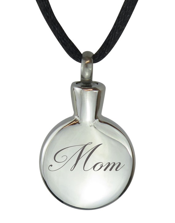 Buy Mom Smooth Circle Urn Pendant Memorial Ash Keepsake