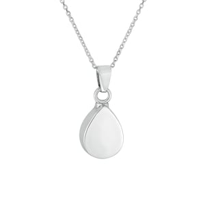 Colar com pingente de urna de cinzas de cremação em forma de lágrima de prata esterlina, lembrança memorial com personalização opcional