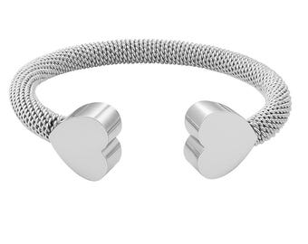 Pulsera con urna en forma de corazón, joyería conmemorativa para cenizas de cremación, regalo de condolencia personalizado.