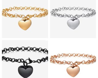 Braccialetto con urna e catena a forma di cuore, gioiello commemorativo per ceneri di cremazione, regalo di condoglianze personalizzato.