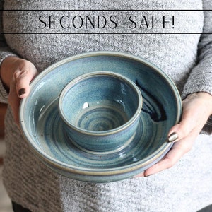 SECONDS SALE | Handmade Pottery | Large Chip n' Dip Bowl