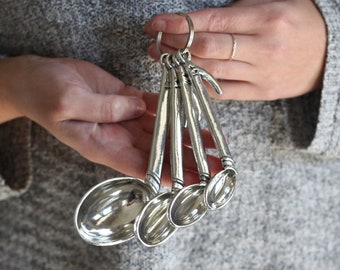 Handmade Pewter Measuring Spoons | Music Notes