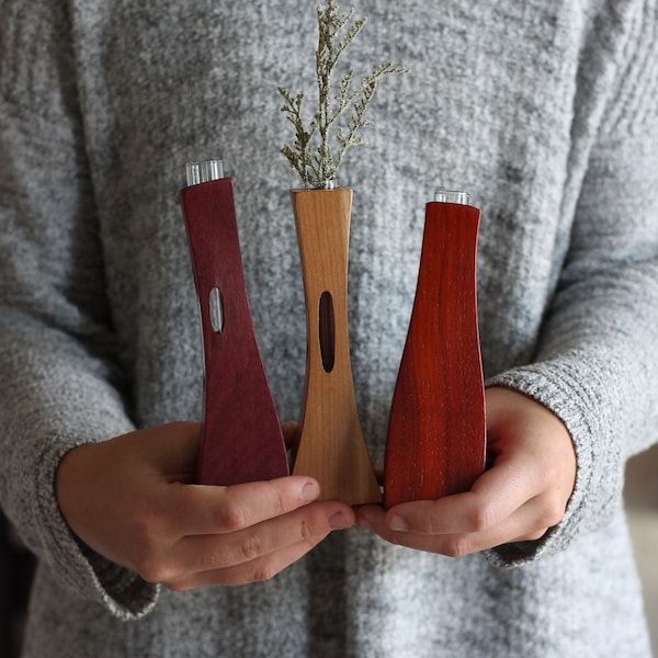 Wooden Bud Vase Etsy