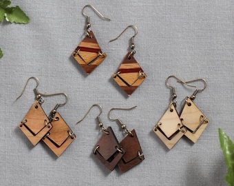 Handmade Wooden Jewelry | Julie Earrings
