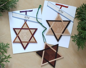 Handmade Wooden Christmas Ornament | Star of David