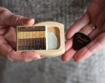 Handmade Wooden Guitar Pick Box