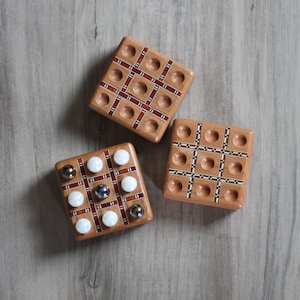 Handmade Travel Tic Tac Toe Box