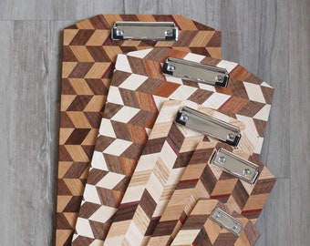 CUSTOM ENGRAVED Checkered Clipboards | 5 Sizes