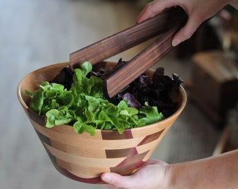 Handmade Wooden Salad Tongs