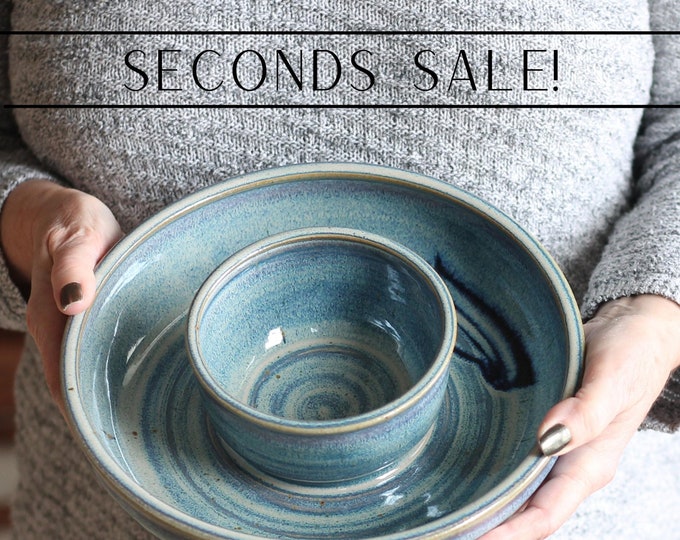 SECONDS SALE | Handmade Pottery | Small Chip n' Dip Bowl (10 colors)