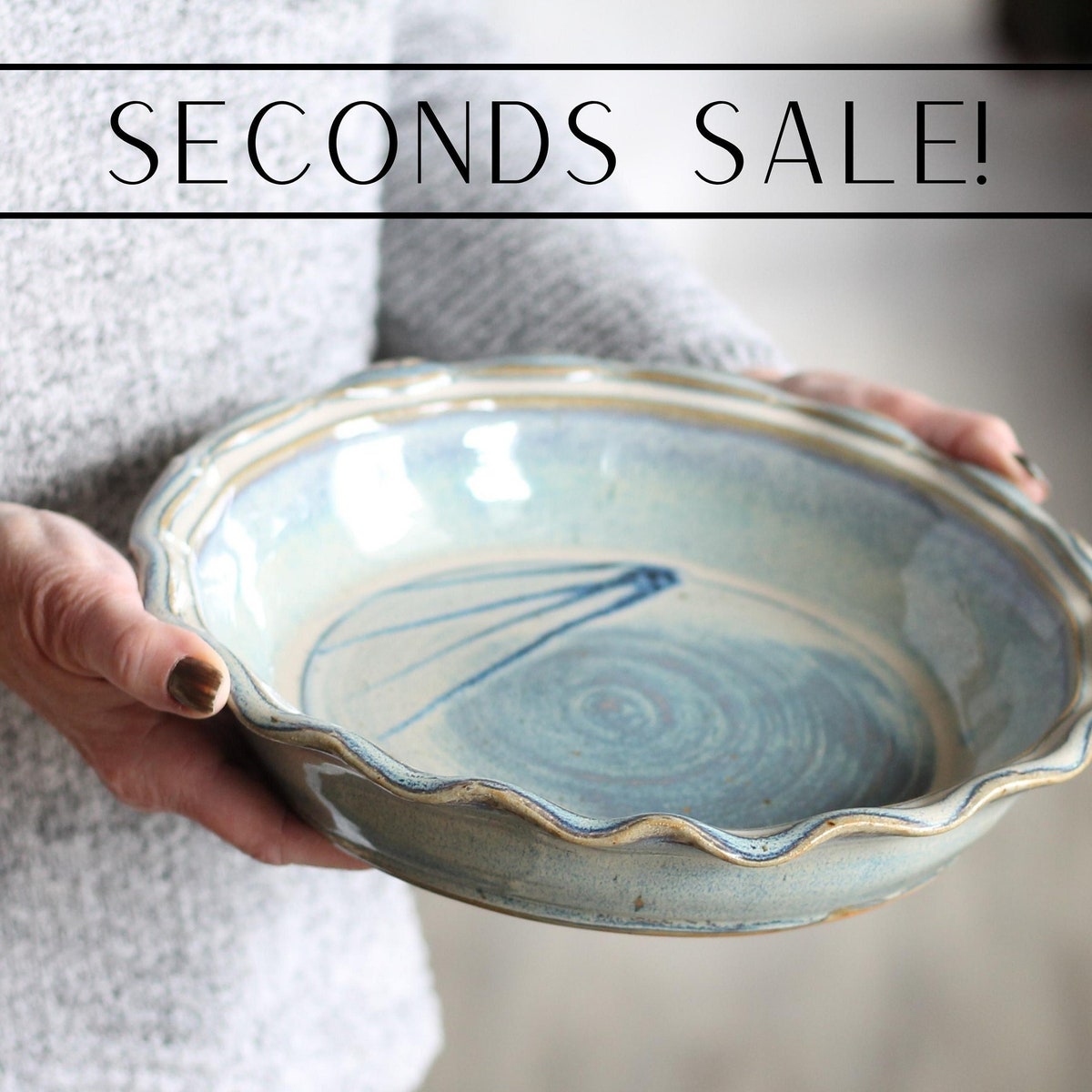 SECONDS SALE Handmade Pottery Large Pie Plate 10 Colors - Etsy