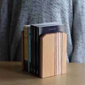 Handmade Wooden Bookend Sets | 4 Wood Types - Etsy