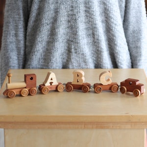 Handmade Wooden Letter Train | Customizable