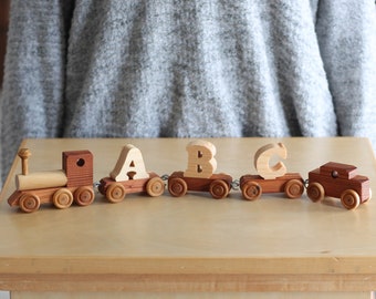 Handmade Wooden Letter Train | Customizable