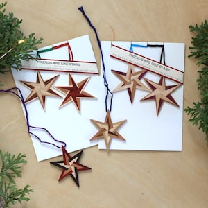 Handmade Wooden Christmas Ornaments | Friendship Stars