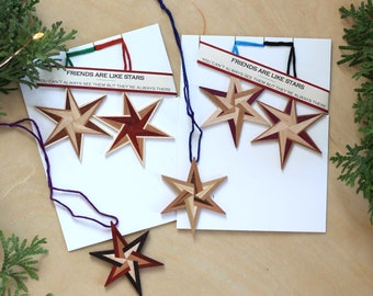 Handmade Wooden Christmas Ornaments | Friendship Stars