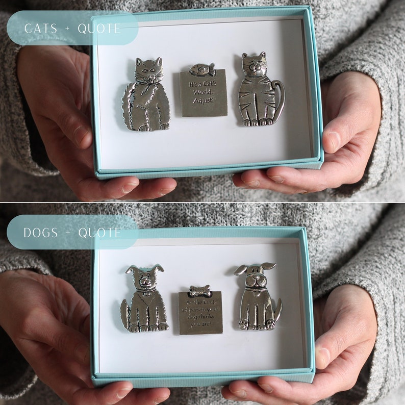 Handmade Pewter Magnet Set 13 Styles image 3