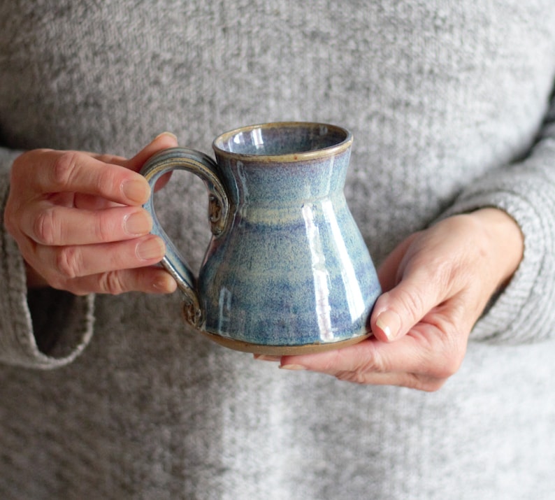 Handmade Pottery  Small Mug 9 colors Blue