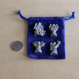 Handmade Pewter Mini Figurines 4 pc. Angel Blessing Set image 6