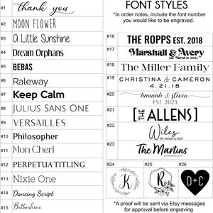Custom Engraving: Personalized Message & Font Choice