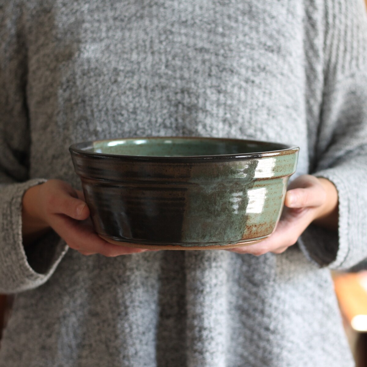Handmade Pottery Bread Bowl - Etsy