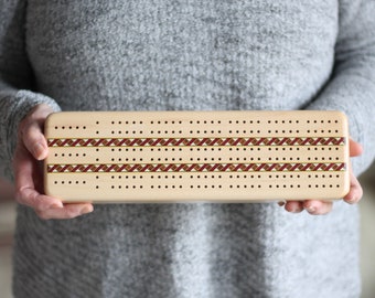 Maple 3 Track Cribbage Set (Cards Included)