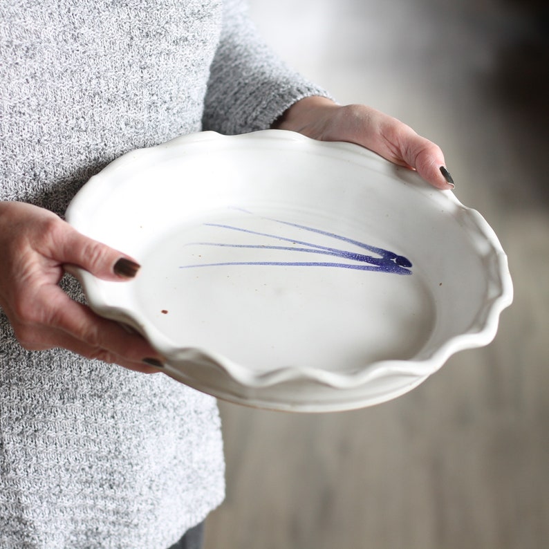 Handmade Pottery Large Pie Plate 10 Colors Etsy