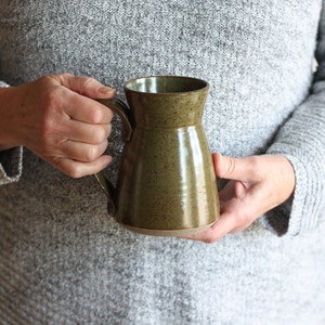 Handmade Pottery 12-14 oz. Large Mug 8 colors Olive