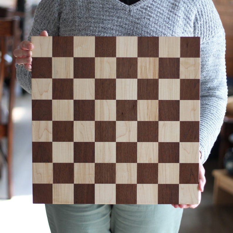 Handmade Solid Wood Chess Boards LG Board 2" sq.