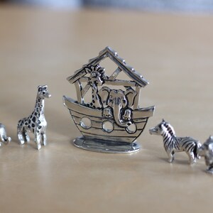 Handmade Pewter Mini Figurines 5 pc. Noah's Ark Set image 3