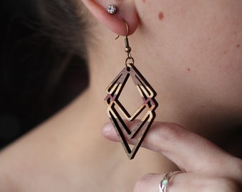 Handmade Wooden Jewelry | Shawna Earrings