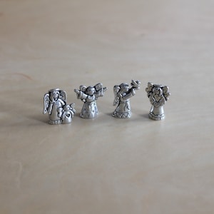 Handmade Pewter Mini Figurines 4 pc. Angel Blessing Set image 3