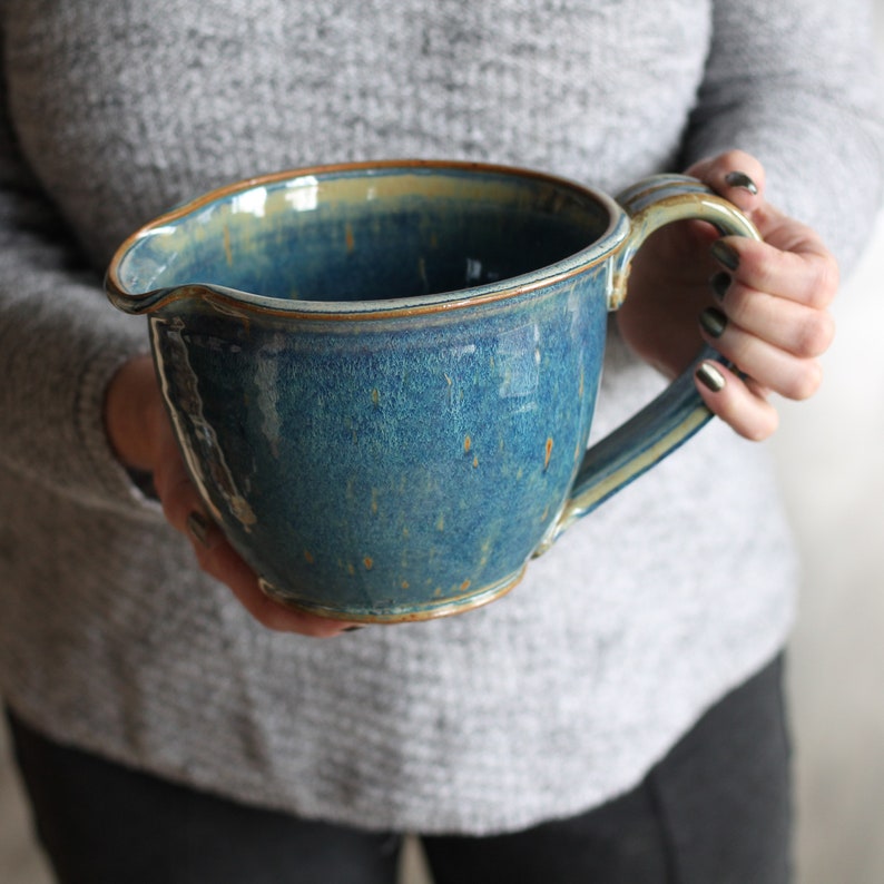 Handmade Pottery Large Batter Bowl 9 colors Blue