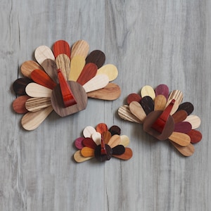 Handmade Wooden Turkeys