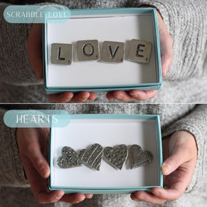 Handmade Pewter Magnet Set 13 Styles image 8