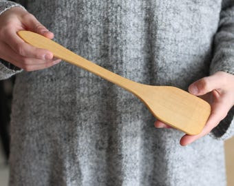 Handmade Wooden Kitchen Utensils | Thin Straight Spatula
