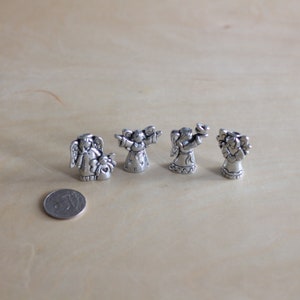 Handmade Pewter Mini Figurines 4 pc. Angel Blessing Set image 4