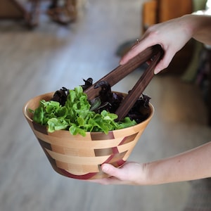 Handmade Wooden Salad Tongs image 3