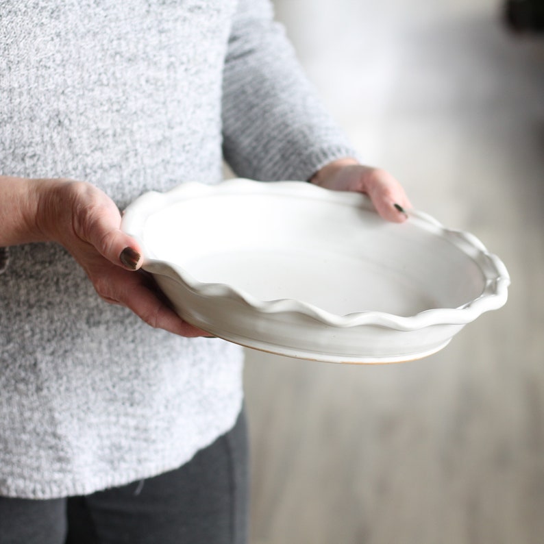 Handmade Pottery Large Pie Plate 10 Colors | Etsy