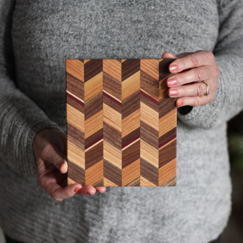 Handmade Wooden Trivets X-Large 6x7 Checkered